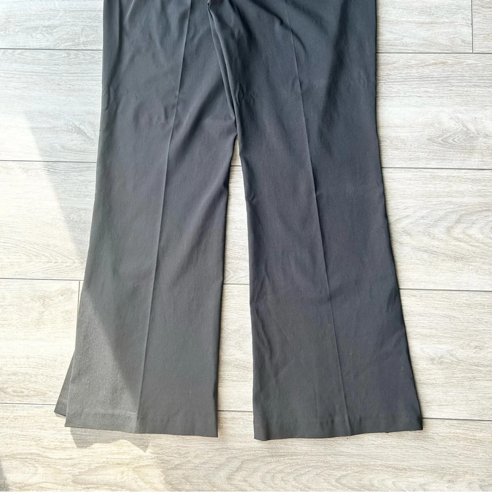 NWT Laura Black Stretch Sequins Accents Wide Leg Pants with Slits Made in Canada - Picture 12 of 13